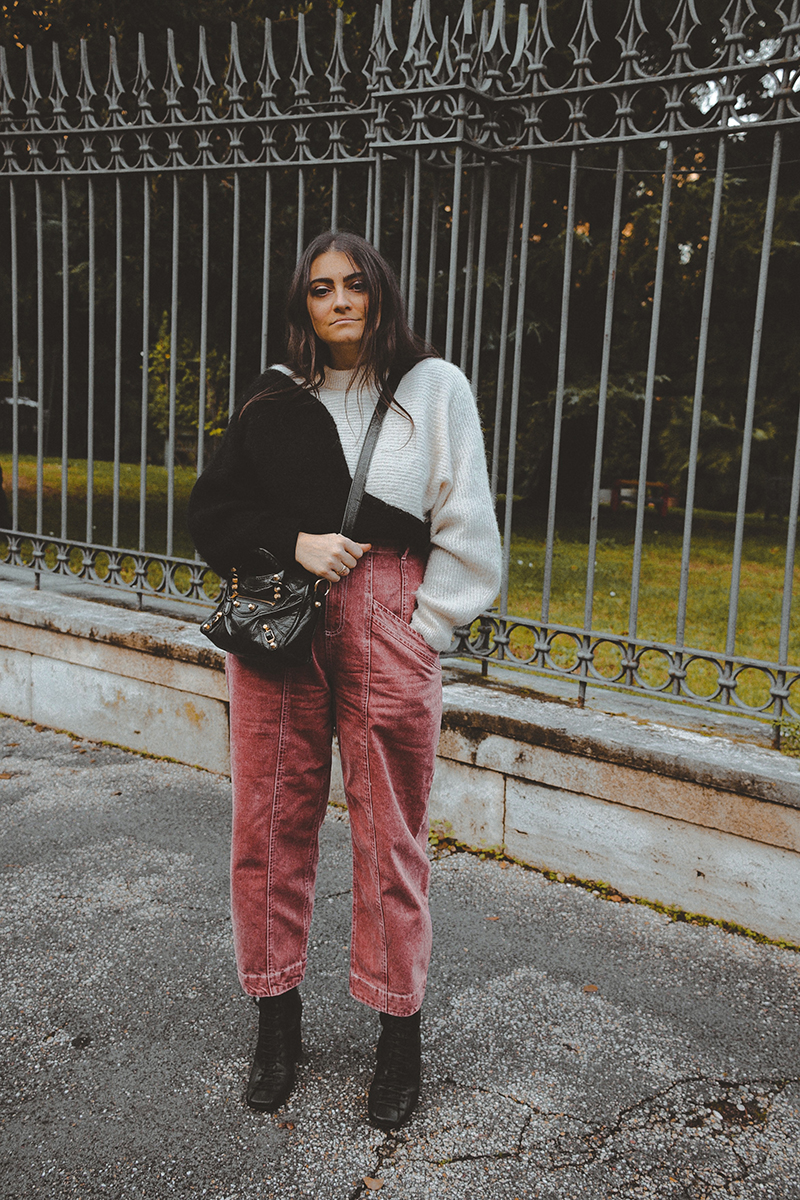 What I Wear: Jeans rosa, bianco e nero · Flaviana Boni